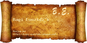 Bagi Euszták névjegykártya